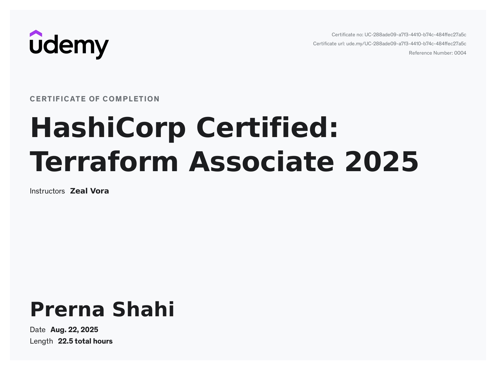 HashiCorp Certified Terraform Associate 2025